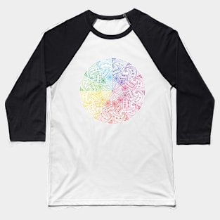 Rainbow Mandala Baseball T-Shirt